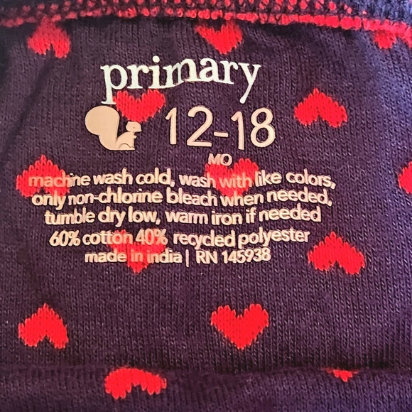 Primary Striped Reversible Pants Size 12-18 Months Colors Blue and Red - Picture 5 of 6